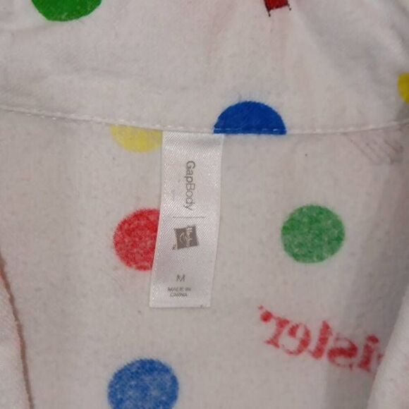 Women's GapBody Twister "flannel type" pajama set. Fun sleep wear! Size Medium - Picture 6 of 7